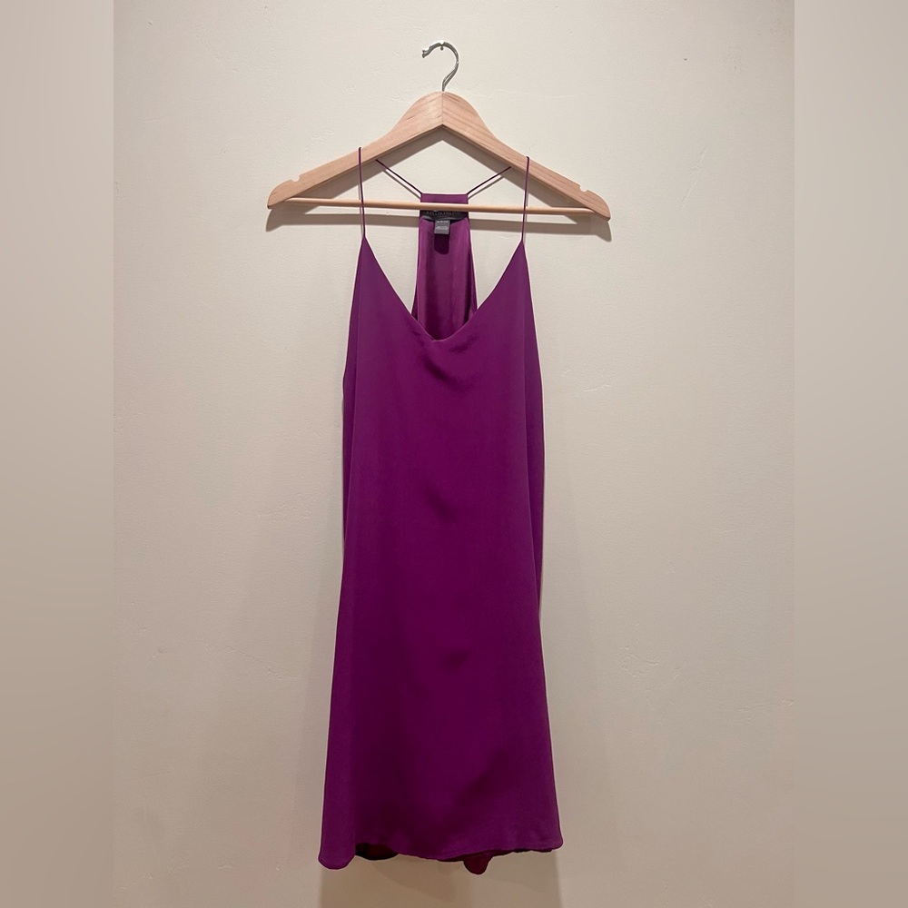 A Pea in the Pod Silk Purple Maternity Slip Dress